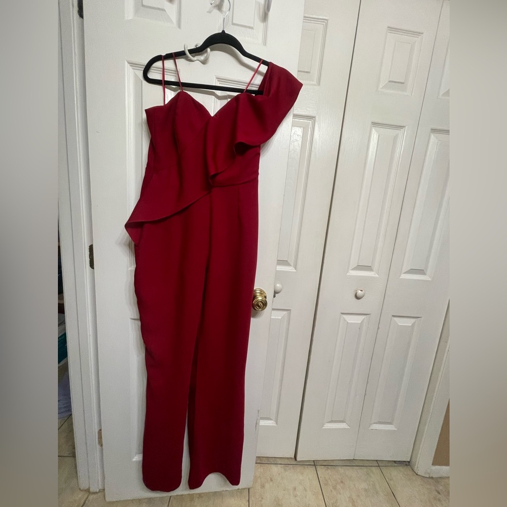 Elegant Red Women's Jumpsuit